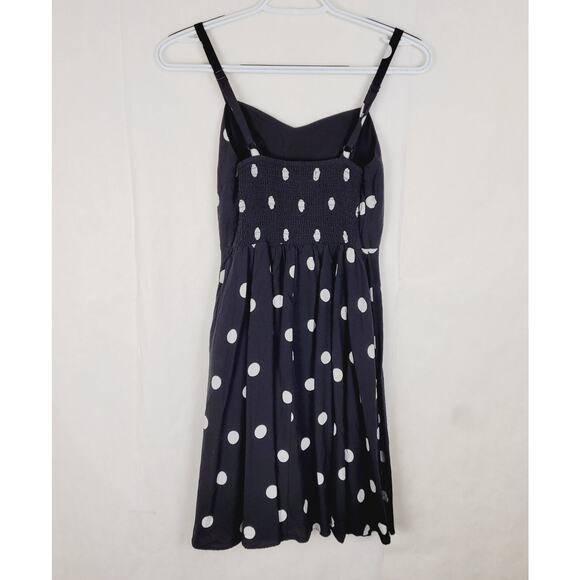 Old Navy Cami black and white polka-dot mini dress XS retro pin up flirty summer - Picture 2 of 7